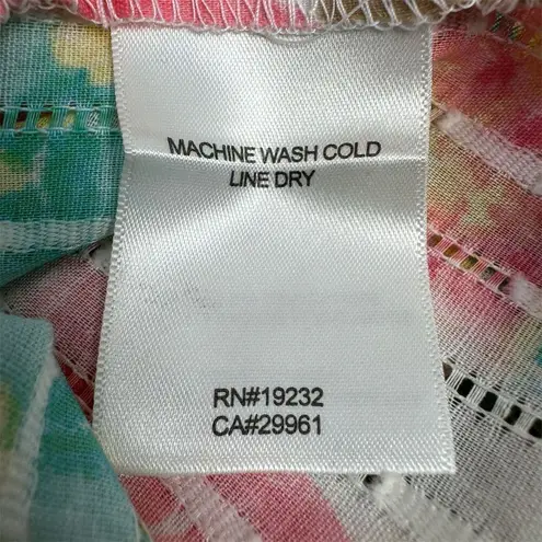 Alfred Dunner Women's Plus Size 22 Cotton V-Neck Floral Blouse Multicolor