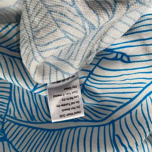 Charlie Holiday Antropologie Blue Leaf Print Swim Cover-Up