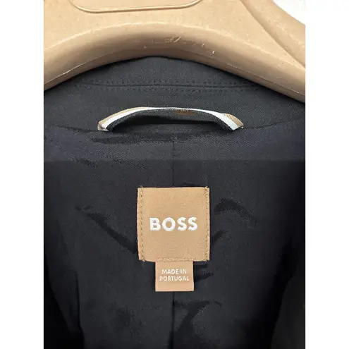 Hugo Boss New BOSS Sz 12 Jelary Black Double Breasted Blazer Jacket Business