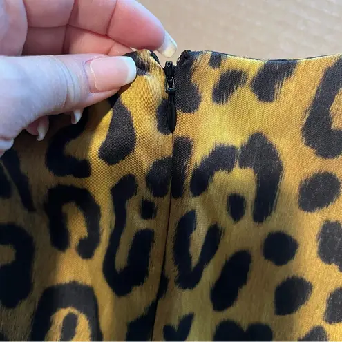 Adam Lippes  animal print asymmetric satin top, sleeveless, size 2