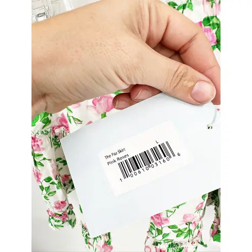 Hill House The Isabella Top & Paz Skirt in Pink Roses Floral 2 Piece Set M/L NWT