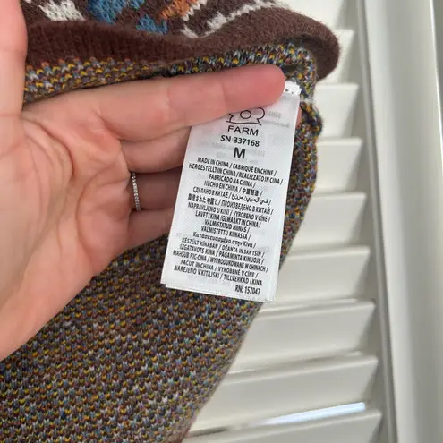 Farm Rio NWT X Nuuly Toucan Scarf Knit Skirt Size Medium Mini Wool Blend