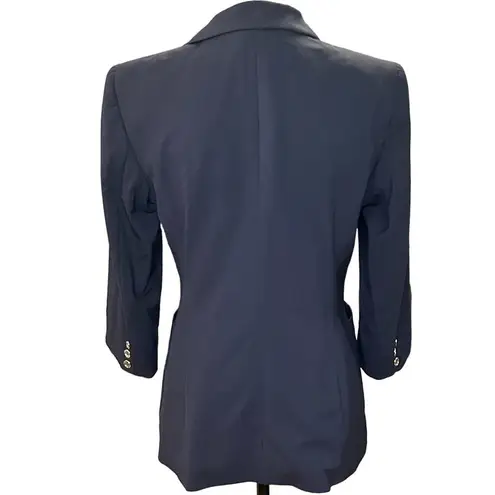 Escada Blazer Black Gold Buttons 2 Button Closure New Wool Jacket 38 Classic Size undefined