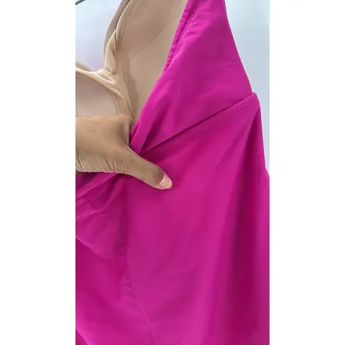 Kona Sol Full Coverage Tummy Control Twist-Front One-Piece Swimsuit size 18 pink