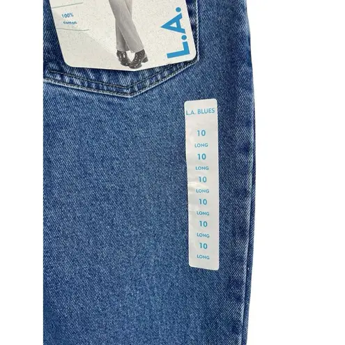 L.A. Blues High Waisted 90s Mom Jeans Straight Leg Size 10L Slim Fit NWT