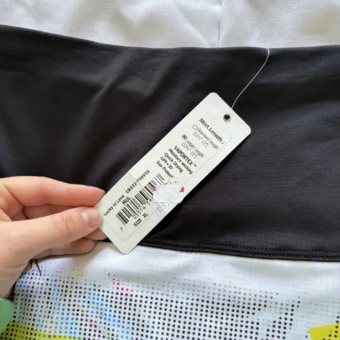 NWT Lucky In Love Tennis Golf Skort Skirt Black Stretch Womens Size XL Tropical