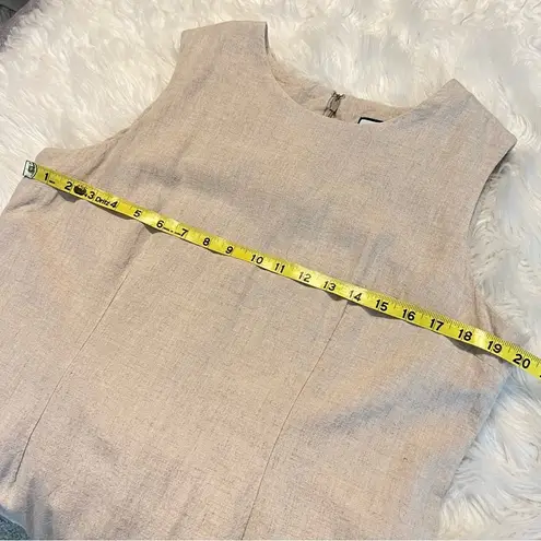 Sag Harbor Bice by Beige Linen Blend Dress Woman’s Size Large Sleeveless Neutral