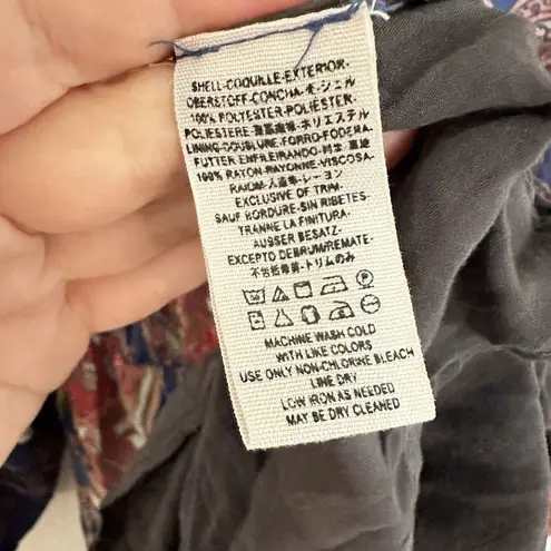 Free People  High Plains Tunic Dress Size Small Blue Vintage Floral Print Boho - Image 10