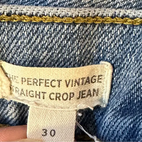 Madewell  The Perfect Vintage Straight Crop High Rise Jean, EUC Size 30 MSRP $128