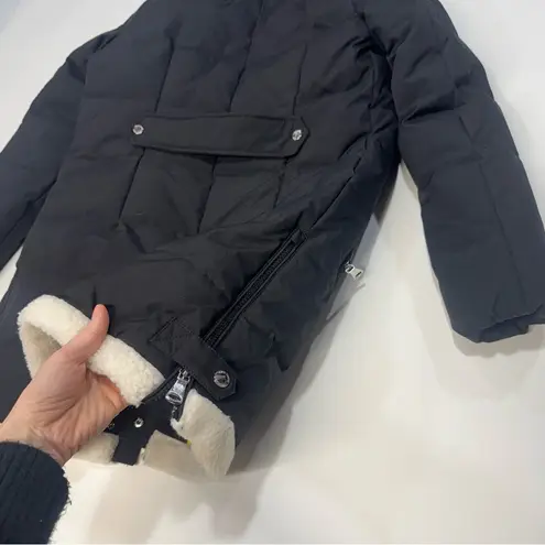 Vince Camuto  Women's Down Duffle Coat with Hood Trim Small