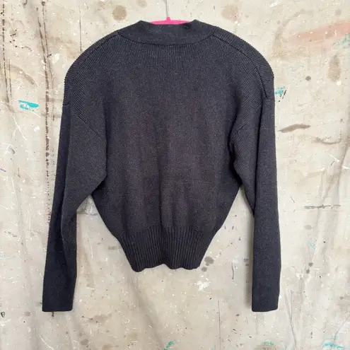 Modern Citizen Marlowe V Neck Cropped Faux Wrap Sweater