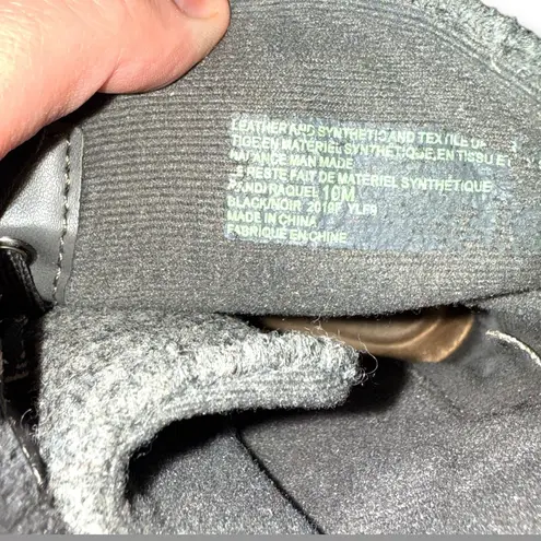 Earth Spirit Madera Black Lace Up Faux Fur Leather Side Zip Boots Sz 10