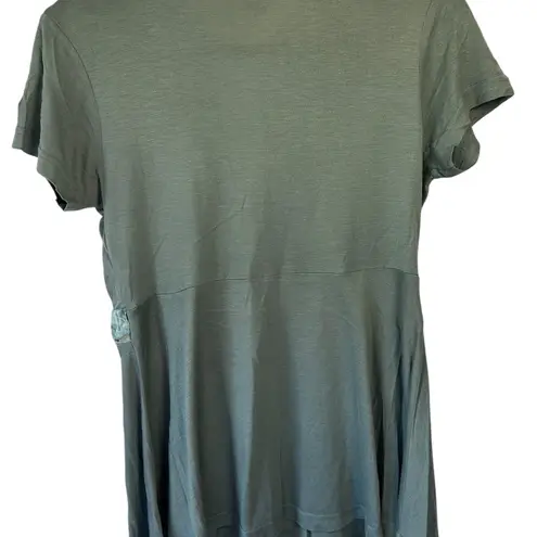 Moda International Olive Green V Neck Y2K Top Beaded Detail Fairycore Coquette