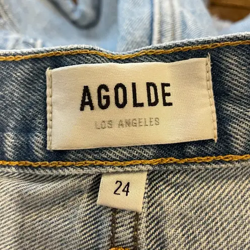 AGOLDE  Parker 100% Cotton Cut Off Denim Shorts