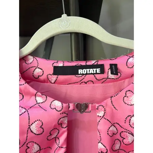 ROTATE BIRGER CHRISTENSEN Heart Satin Mini Dress Bubblegum Pink Womens Size 10