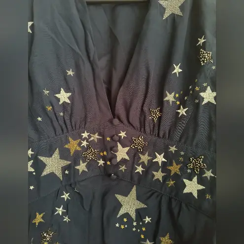 RIXO London Navy Embellished Star V