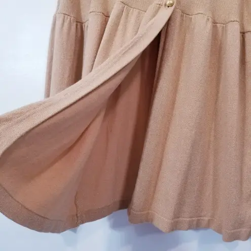 525 America Sparkles Glitters Gold Button Knit Cardigan Top