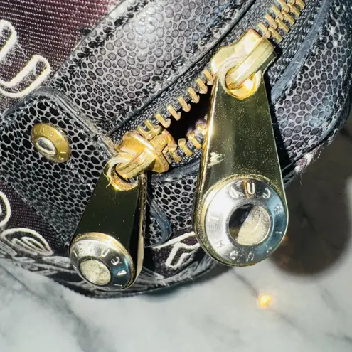 Henri Bendel Signature Brown Logo Speedy Satchel Large Handbag 13"x7x8 Gold