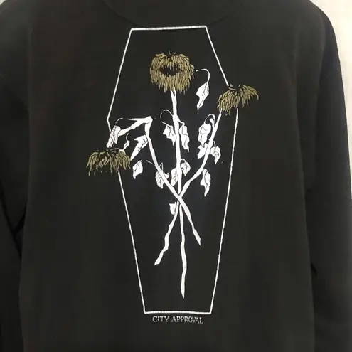Vintage City Approval ‘Standing In Your Grave’ Black Hoodie Size M