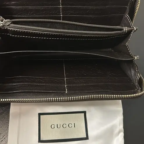  Guccishimma Zip Around Long Wallet, Box, Charm, Dust Bag