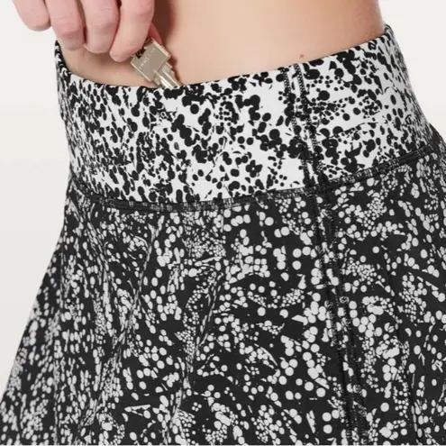 Lululemon Women’s Pace Rival Skirt Skort in Chirasu Black Chirakasu White 2 Tall