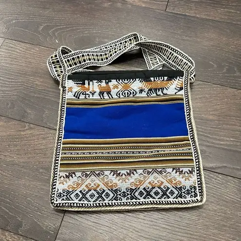 Handmade Peru Aztec Patterned Crossbody Bag Purse New