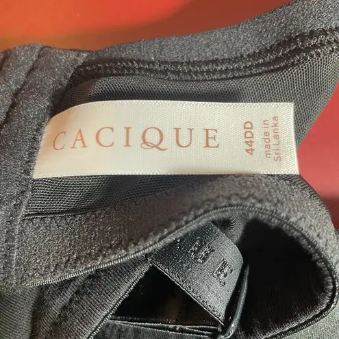 Cacique Bra Lane Bryant Black Full Coverage T-Shirt Padded Underwire 44DD NWT