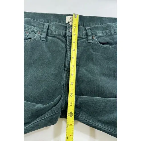 J.Crew  Women's Corduroy Pants Size 32 Green High-Rise Toothpick Pockets