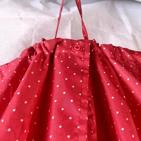 Oversized Long Rain Poncho Full Zip Polka Dot One Size Pink Size undefined