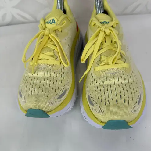 Hoka  ONE ONE Clifton 8 Womens Shoes Size 7 Yellow Pear/Sweet Corn Sneakers