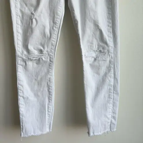 AGOLDE  Women’s White Size 29 White Distressed Raw Hem Sophie Crop Jeans - Image 3