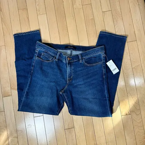 J Brand NWT Hipster Low Rise Dark Denim Jeans Size 32 Straight Leg