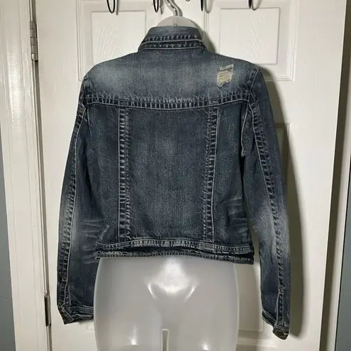 Pistola denim Jacket Distressed Size Medium NWT Pockets Rodeo western classic