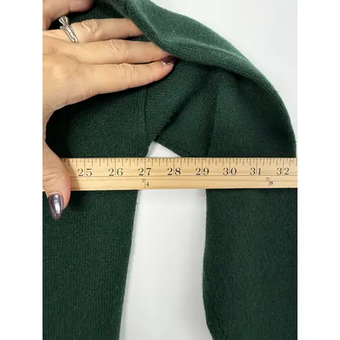June72 100% Cashmere Sweater Green Back Stripe Detail Crewneck Size M Soft Cozy Size M