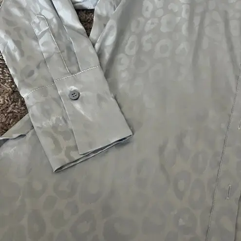 Blush Light Blue Leopard Print Shirt and Bra Set