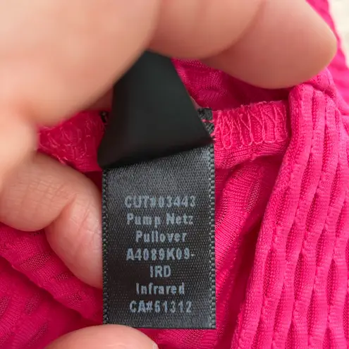 Koral Activewear Pump Netz open mesh pullover in infrared hot pink size S small
