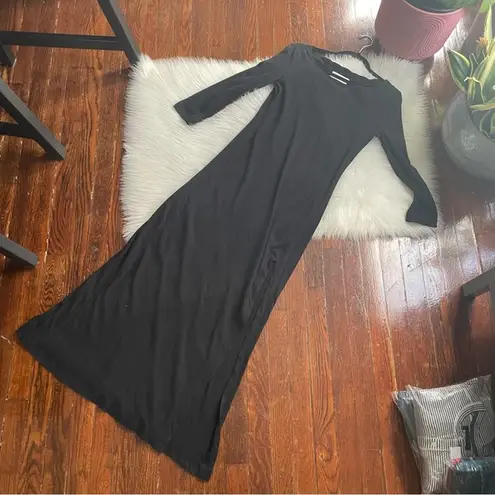 Solid & Striped Black Midi Dress Half Sleeve NWOT