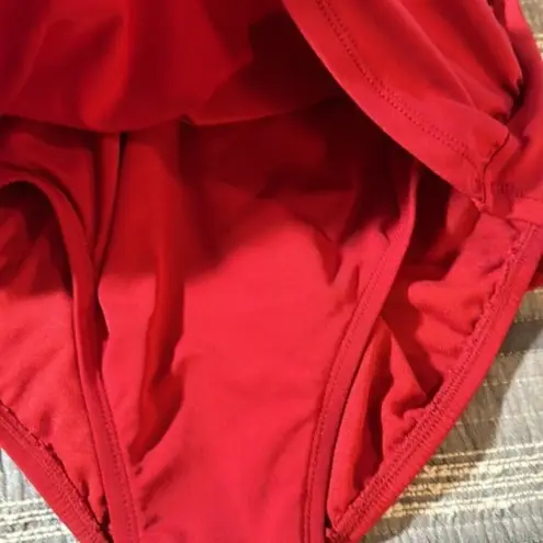 Jantzen Women's  Red Swimsuit Ruched Retro Sweetheart Neck Size 8 GUC #1297 - Image 4