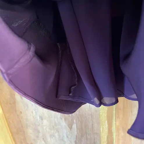 Banana Republic  Women's Treccia Hammered Satin Dress Purple Prune Size S