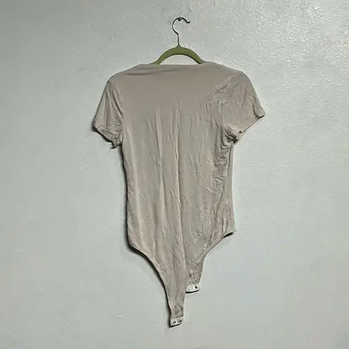 Wasabi + Mint  Cream Square Neck Bodysuit Sz M