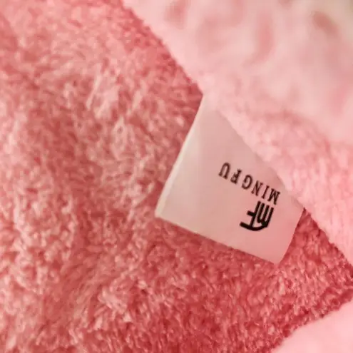 Womens Clog Slippers Fuzzy Slip On Pink US 7/8