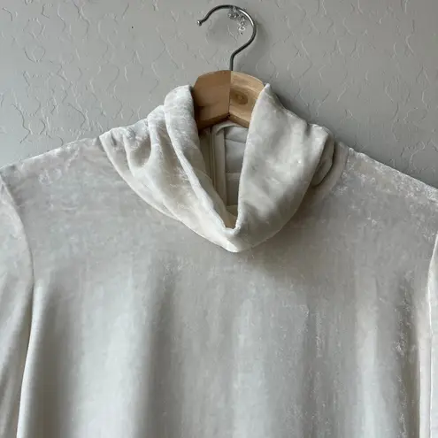Forte Forte Turtleneck Cream Italian Velvet Silk Blend Long Sleeve Top Size 1