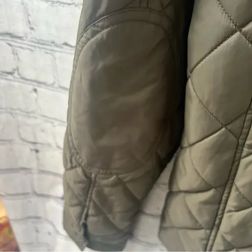 Cole Haan  Olive Green Quilted Winter Jacket Women’s Size Small