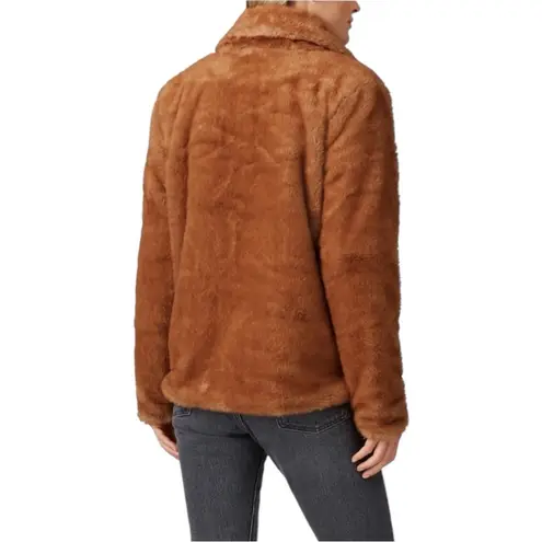 Bobeau B Collection By Twiggy Faux Fur Warm Brown Teddy Jacket Size XS