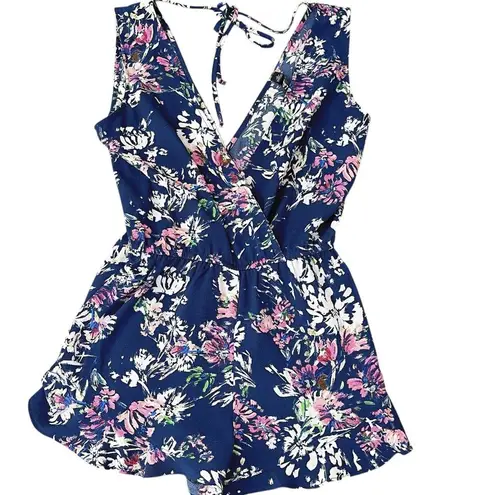 Design Lab Lord & Taylor Womens Romper Small Floral Vacation Beach Resort Boho
