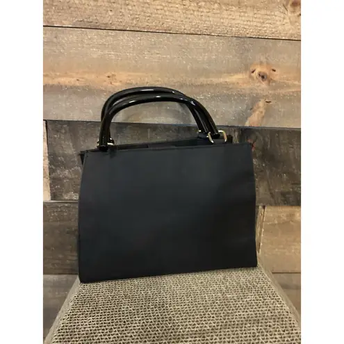 kim rogers Embroidered Fall Cat Novelty Black Handbag Purse