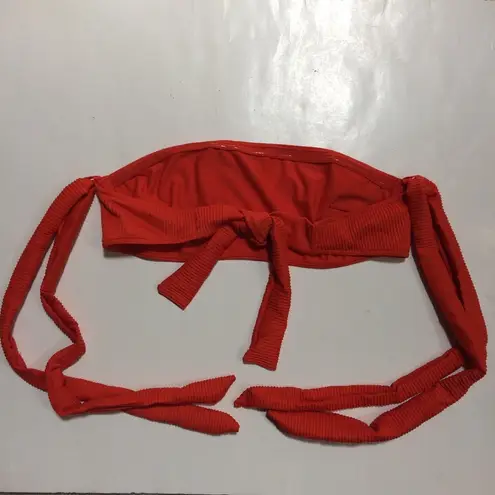 Monday Swimwear Santorini Ribbed Bikini Top Orange Size M