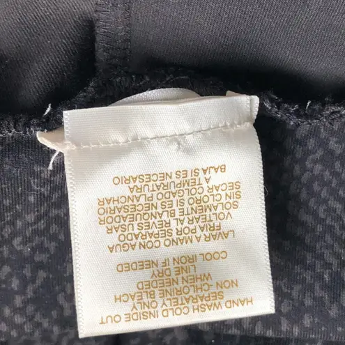 Matty M Snakeskin Cropped Leggings Small EUC Grey Black Stretch Activewear