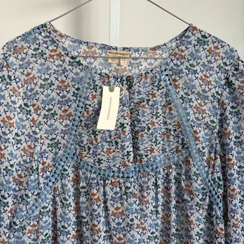 Holding Horses Anthropologie Floral Print Long Sleeve Dress Size 14