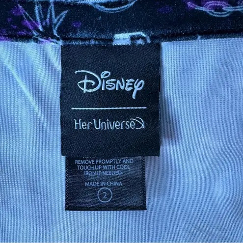 Her Universe Disney Cruella Icon Toss Velvet Strappy Dress Plus Size 2 2X